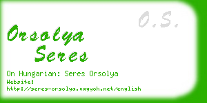 orsolya seres business card